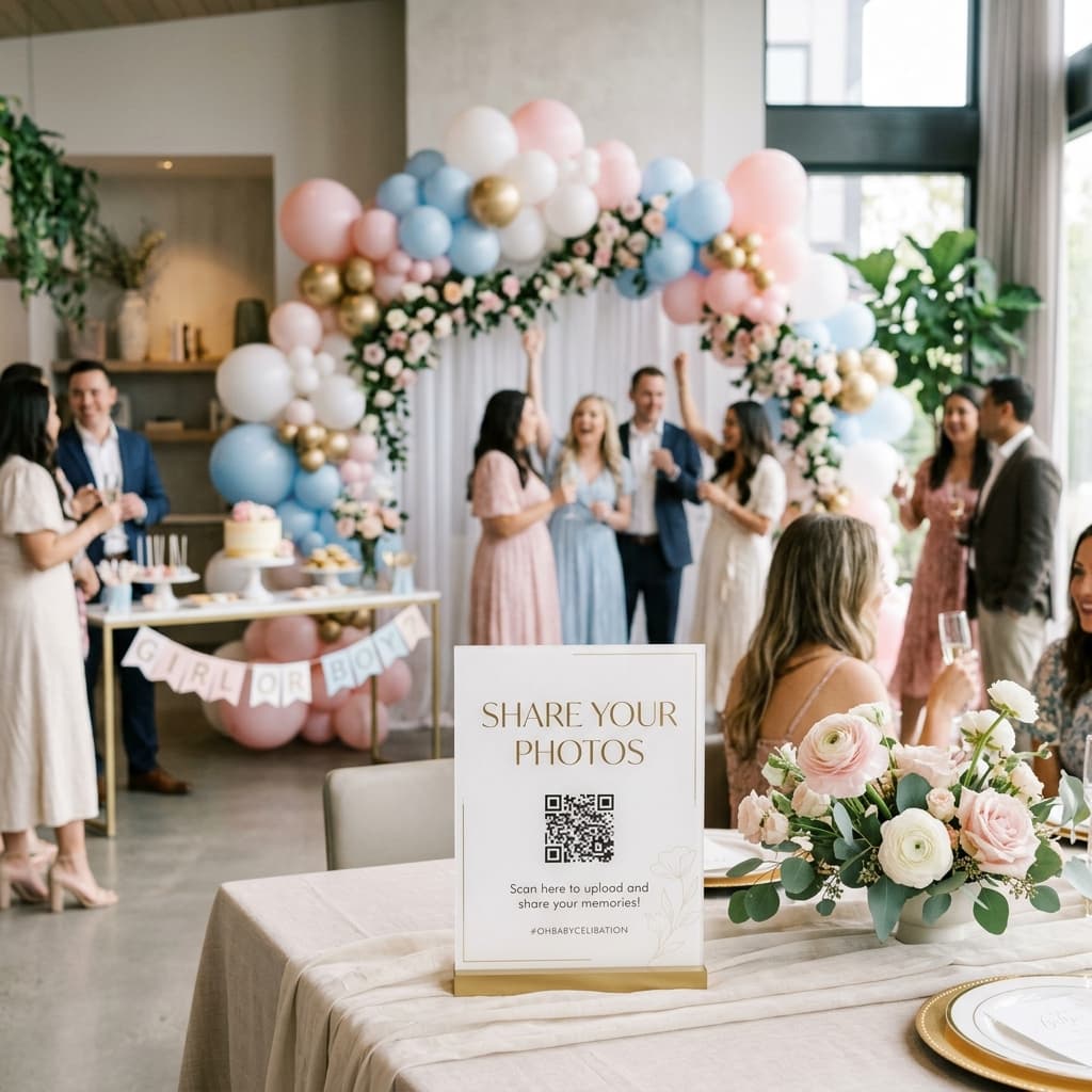 How to Collect Photos at Your Baby Shower and Gender Reveal (Without WhatsApp)