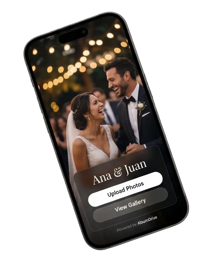 App interface preview showing event photos
